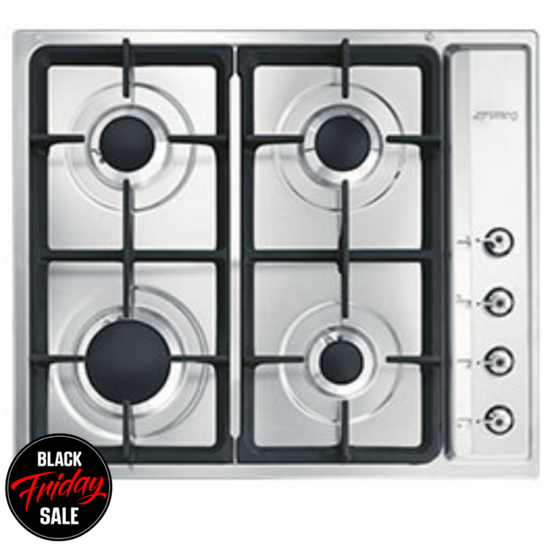 Smeg 60cm Classic Traditional gas hob – Stainless steel PS60GHC