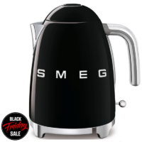 Smeg 1.7L Retro Kettle - Glossy Black KLF03BLSA