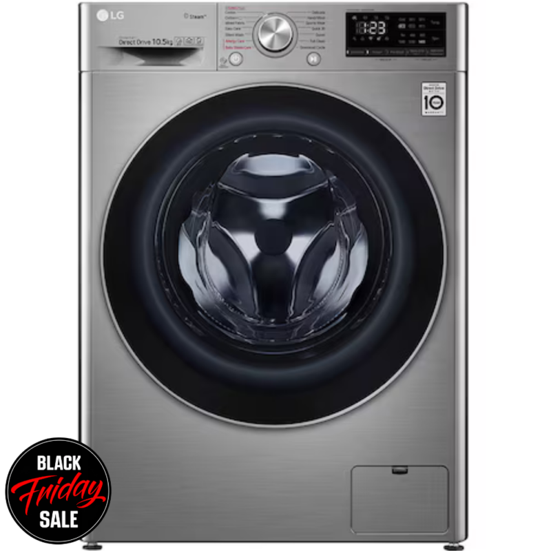 LG 10.5kg Washing Machine – Silver F4V5RYP2T