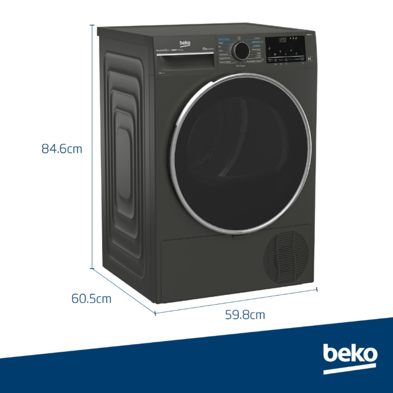 Beko 10kg Heat Pump Tumble dryer – Manhattan Grey B5T44133W