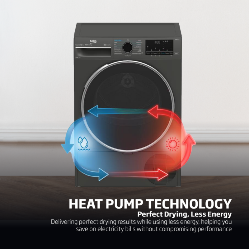 Beko 10kg Heat Pump Tumble dryer – Manhattan Grey B5T44133W