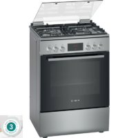 Bosch 60cm Gas / Electric cooker – Stainless steel HXQ38AE50M