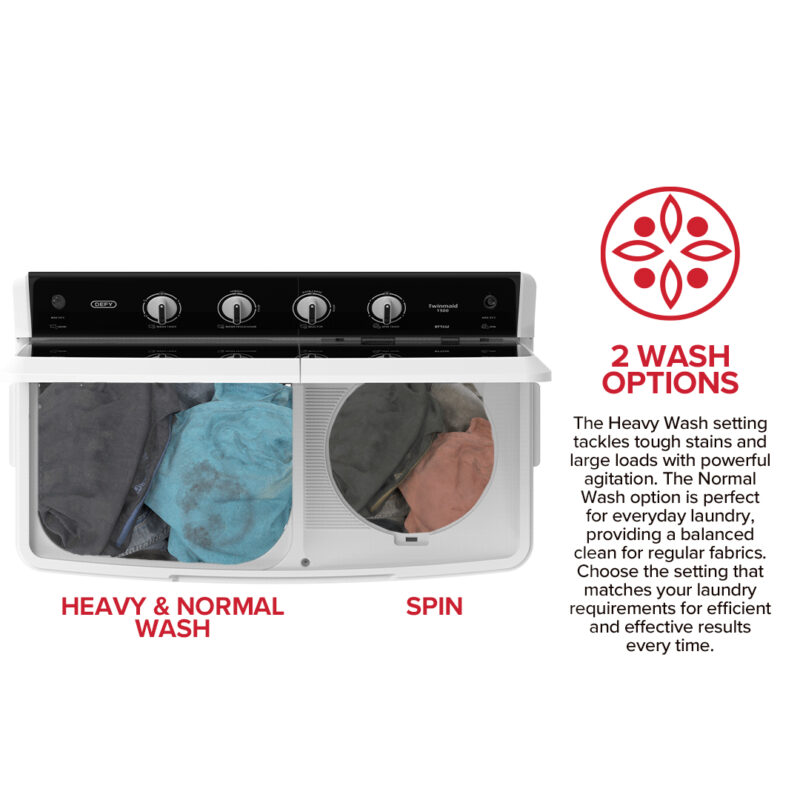 Defy 15kg Twin tub washing machine – DTT151