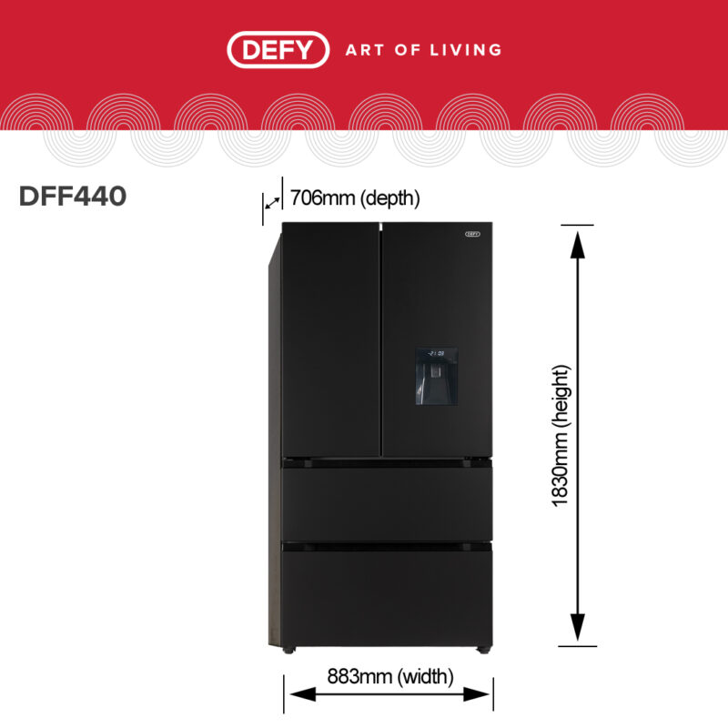 Defy 492 litre French door fridge - DFF440
