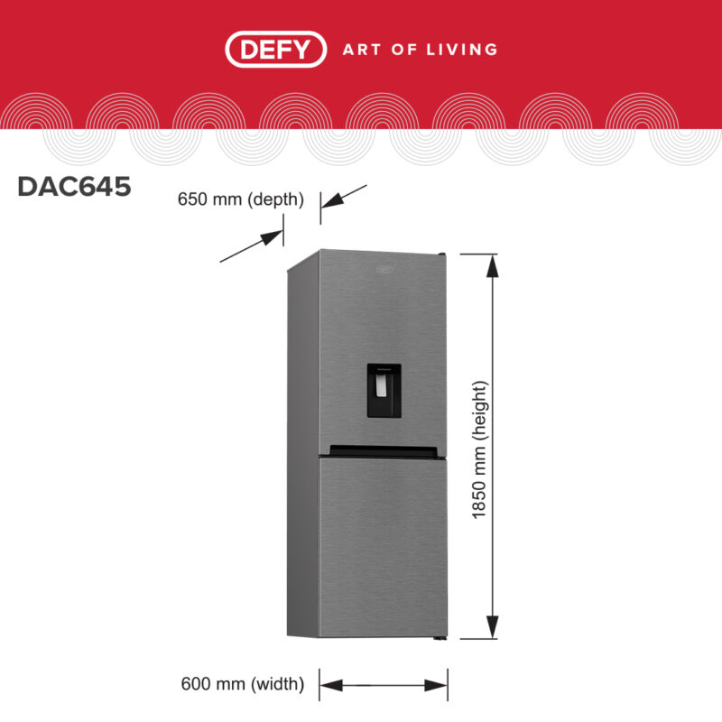 Defy C455 Eco Fridge freezer – Silver DAC645