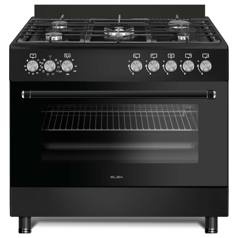 Elba Essential 90cm Gas Electric Cooker – Black 04/96CL827B