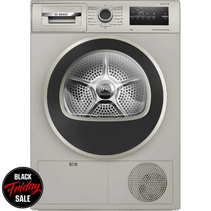 Bosch 8kg Condensor dryer - Silver Inox WTN85401ZA