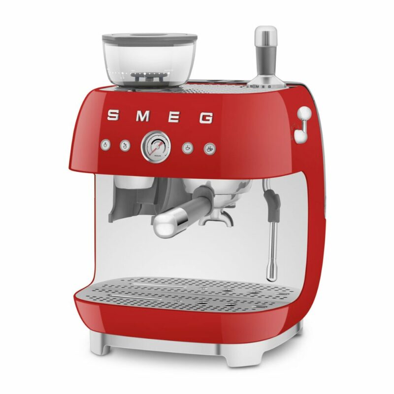 Smeg Espresso Coffee Machine with Grinder – Fiery Red EGF03RDEU