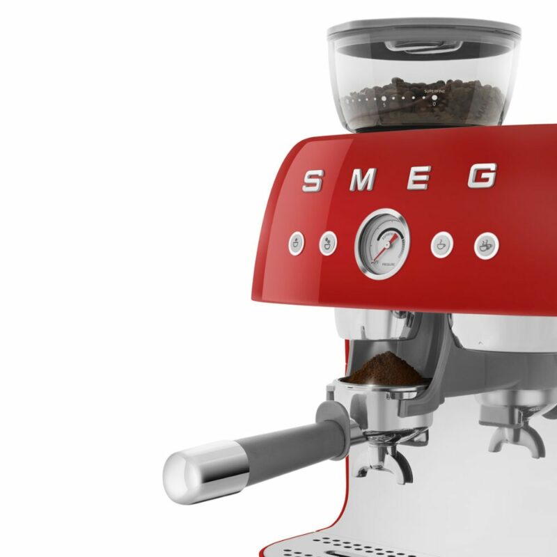 Smeg Espresso Coffee Machine with Grinder – Fiery Red EGF03RDEU