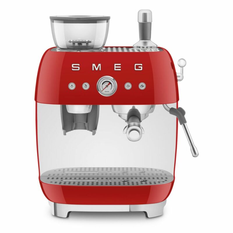 Smeg Espresso Coffee Machine with Grinder – Fiery Red EGF03RDEU