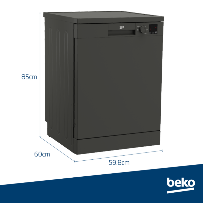 Beko 13-place Dishwasher – Manhattan Grey BDW202