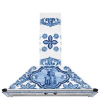 Smeg 90cm Dolce & Gabbana Blu Mediterraneo Extractor – KT90DGME