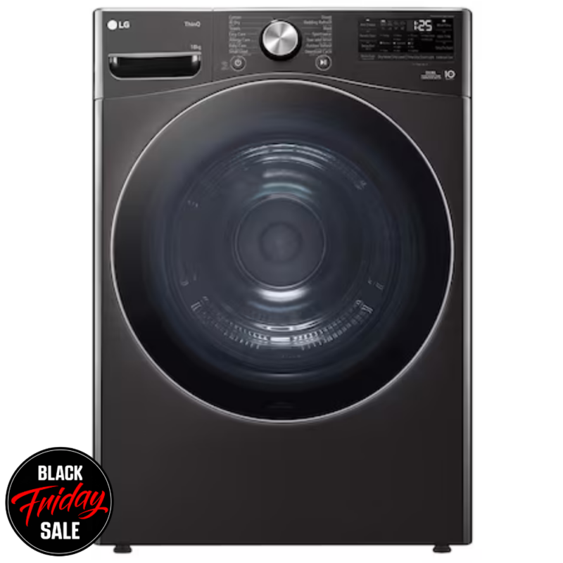LG 18kg Heat Pump Dryer – Black RH18U8JVCW