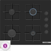 Bosch 60cm Series 4 Gas on Glass hob – Black POP6C6P30M