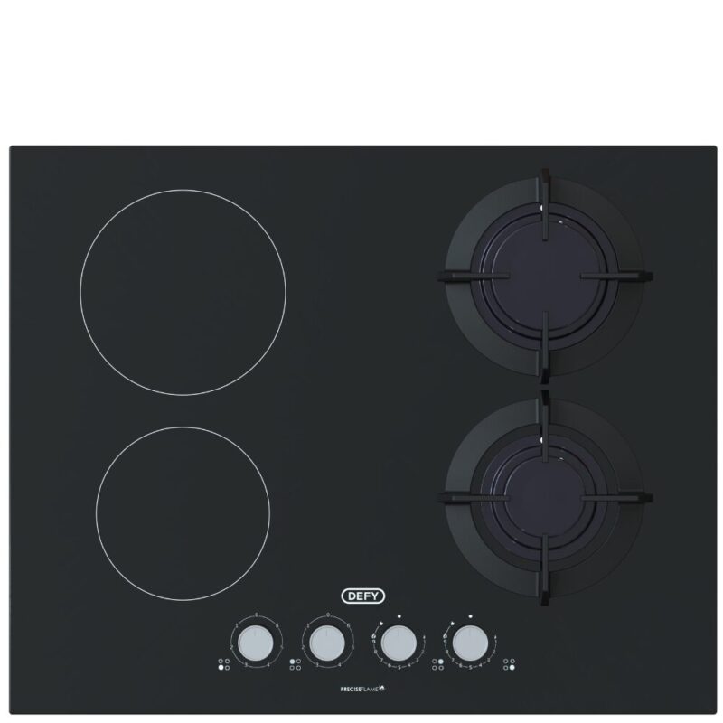 Defy Gas and Electric Hob - Black DHG606