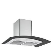 Falco 90cm Black Curved Glass Extractor – FAL-90-38SG-B