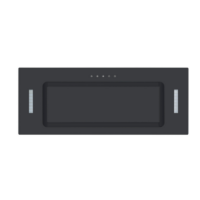 Falco 90cm Fully Integrated Glass Extractor – Black FAL-90-BIG-B
