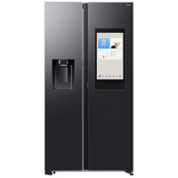 Samsung Bespoke 594L Side x Side Fridge with 21.5” Screen – Black RS90F64A2FFA