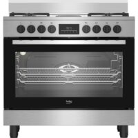 Beko 90cm Gas Electric Cooker – Inox BGM21225EX