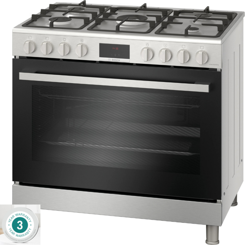 Bosch 90cm Full Gas Cooker – Stainless Steel HGP3ISY50Z