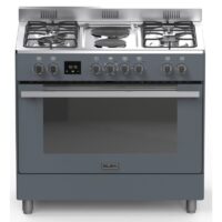 Elba 90cm Gas Electric Stove with 2 Elec Plates - Slate Grey 04/9S4EX737SG