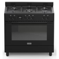 Elba 90cm Rustic Gas Electric Stove - Matt Black 04/9S4EX9827MB