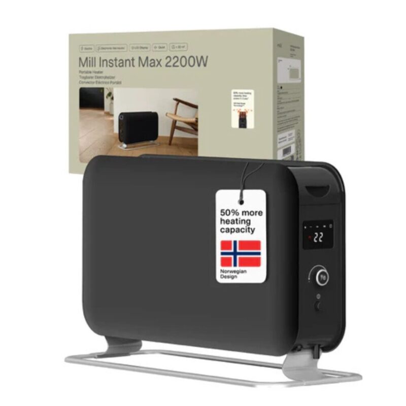 Mill LED Portable Heater – Black CO2200LEDMAXB
