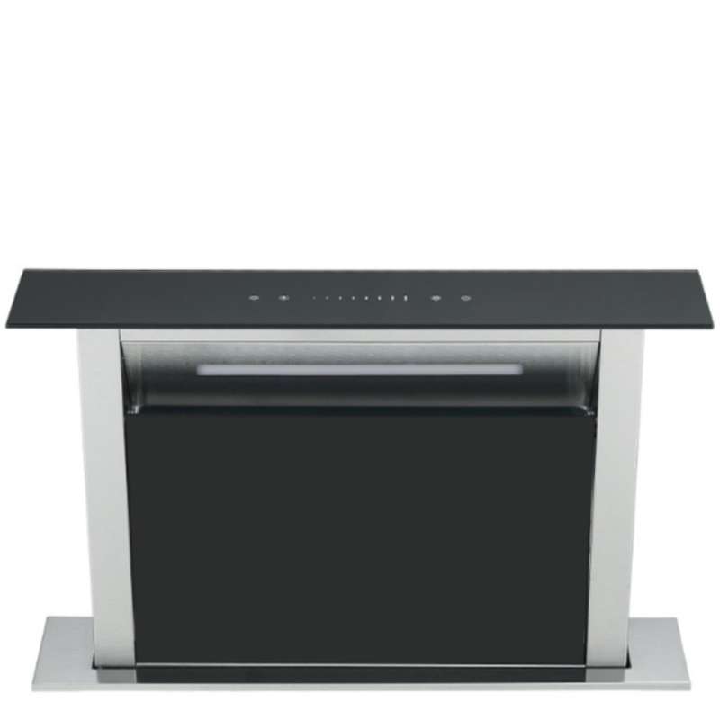 Falco 60cm Downdraft Black Glass Extractor – FAL-60-DDG-BG