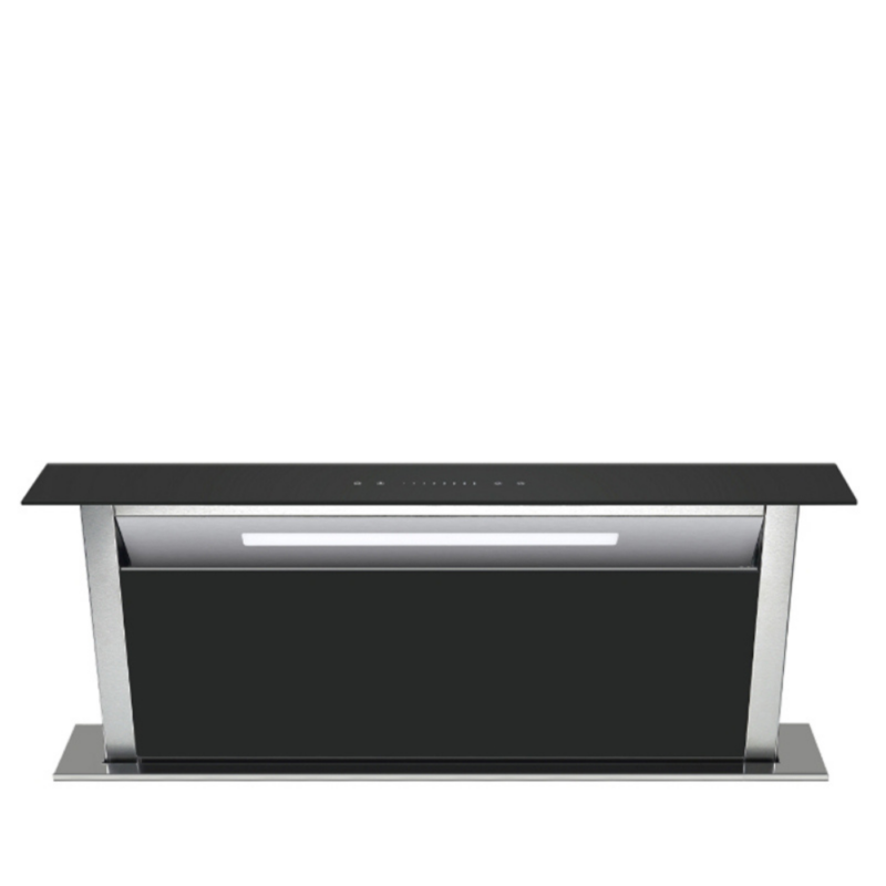 Falco 90cm Downdraft Black Glass Extractor – FAL-90-DDG-BG