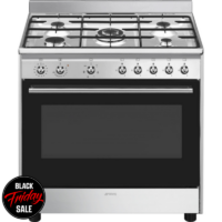 Smeg 90cm Gas / Electric Cooker – Stainless Steel CX90GM