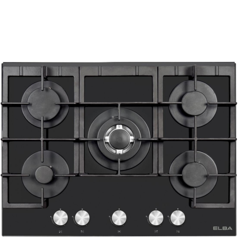 Elba 70cm 5 Burner Gas on Glass Hob - 04/T65-450G