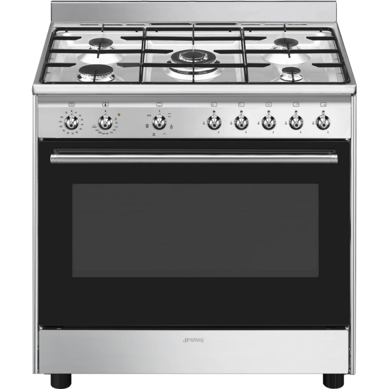 Smeg 90cm Gas / Electric Cooker – Stainless Steel CX90GM